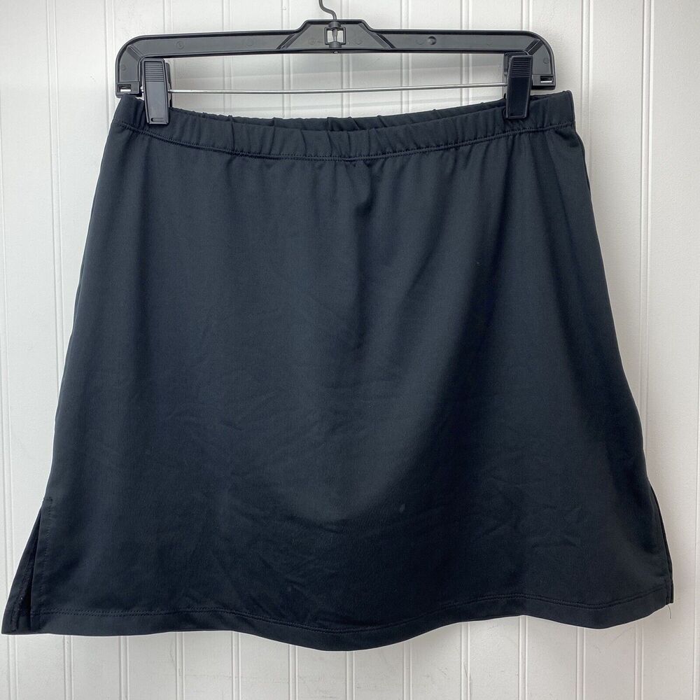 Skort Pebble Beach Performance Sz Medium Black Active Stretch Skirt/Shorts EUC